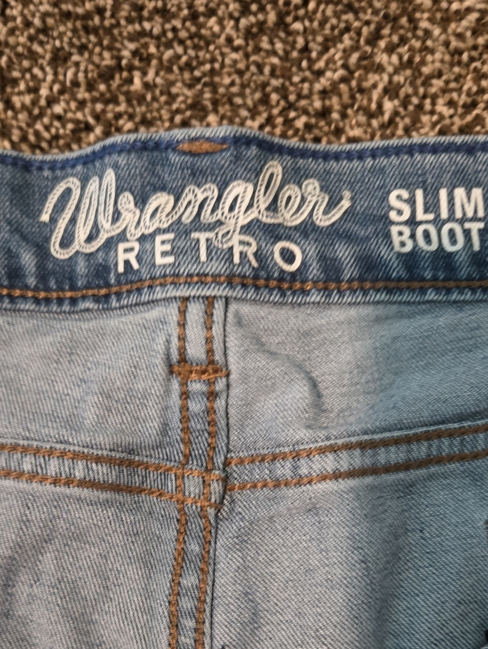Light Blue Men's Wrangler Retro Slim Boot Jeans - Picture 5 of 7